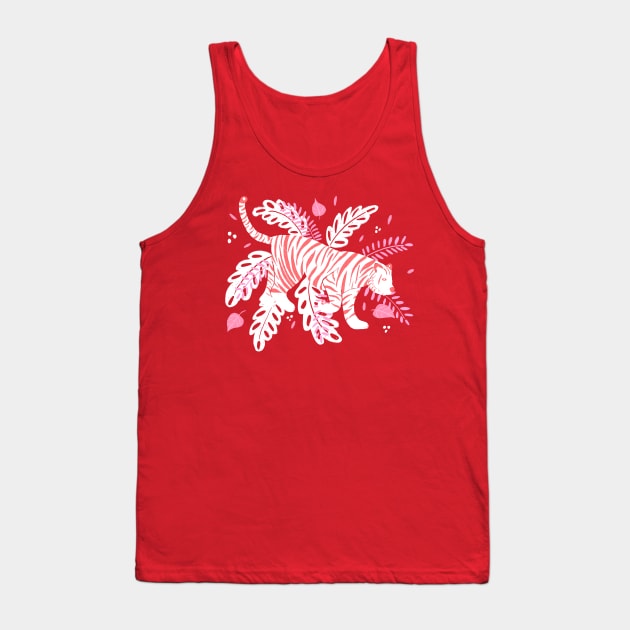 Red and white tiger Tank Top by Home Cyn Home 
